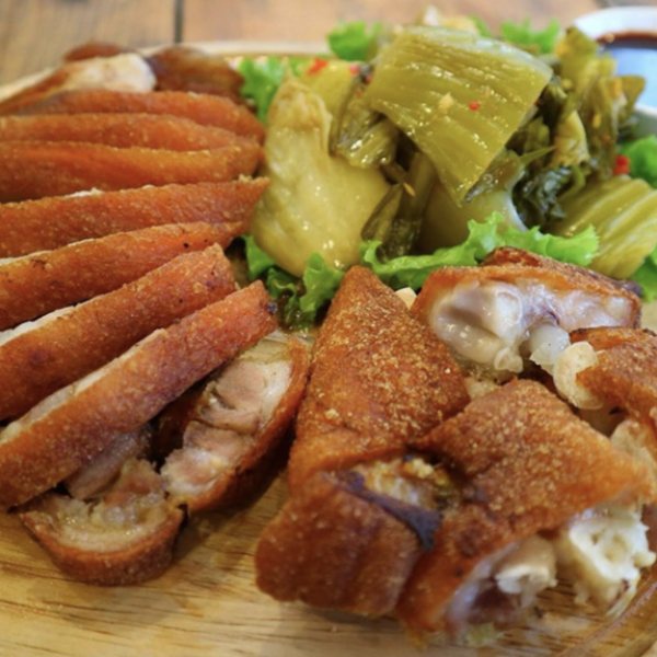 Giò heo muối kim chi